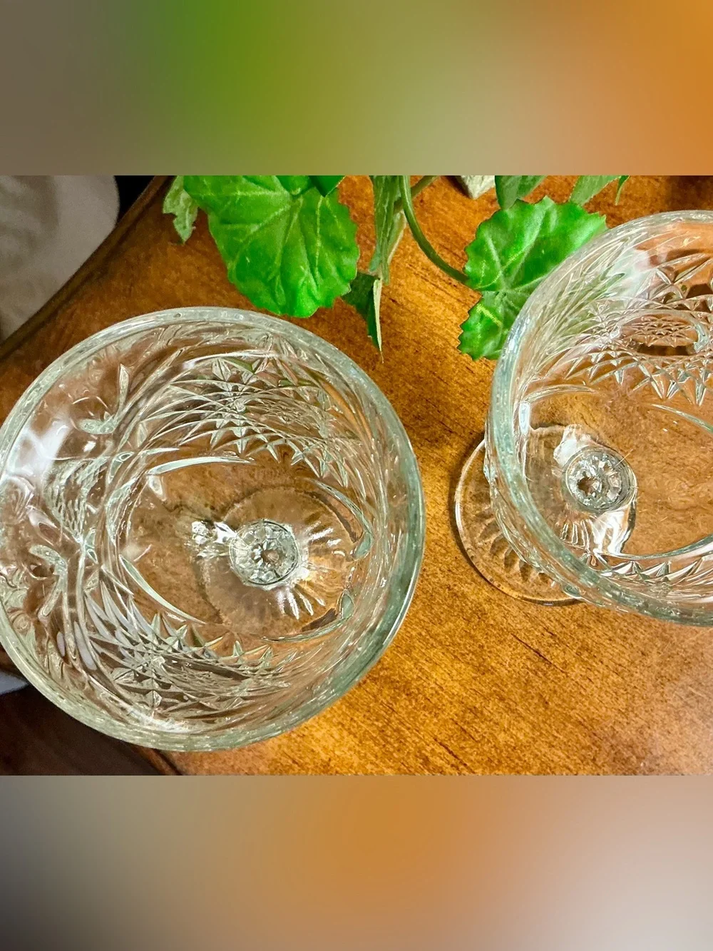 Libbey Glass Company Hobstar Water Goblets (set of 2)